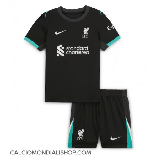 Maglie da calcio Liverpool Seconda Maglia Bambino 2024-25 Manica Corta (+ Pantaloni corti)